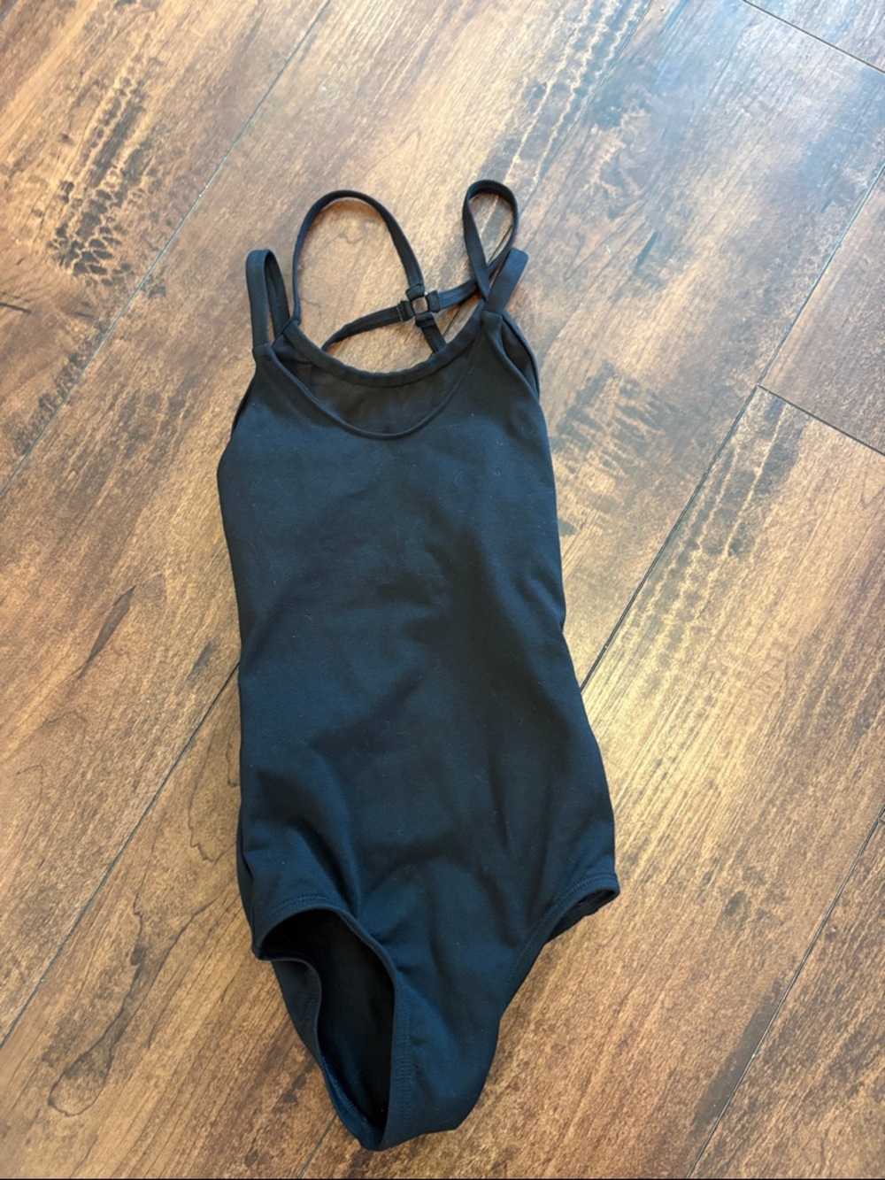 Jo &Jax Black Youth Small leotard with Cross-Back Straps